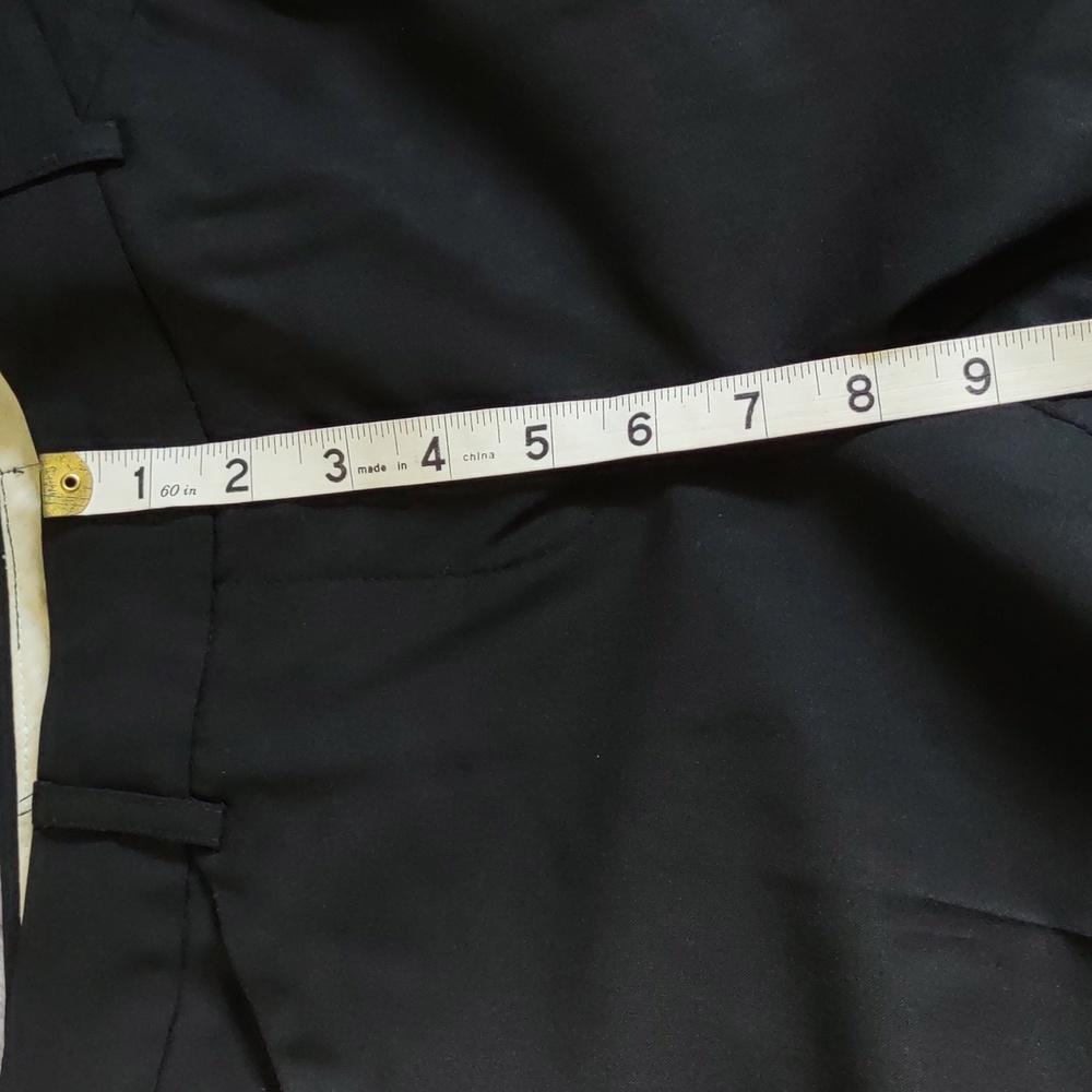 Theory Black Wool Blend 4 Pocket Wide Leg Zipper Closure Dress Trouser Size 4 - Picture 8 of 13